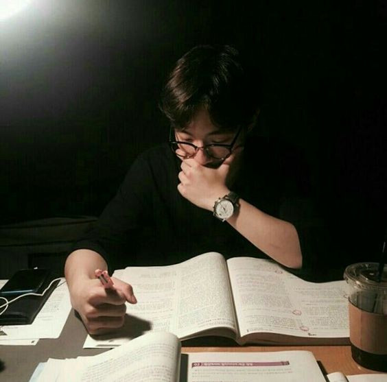 asian guy reading