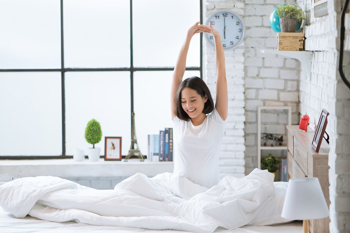 Girl in bedroom