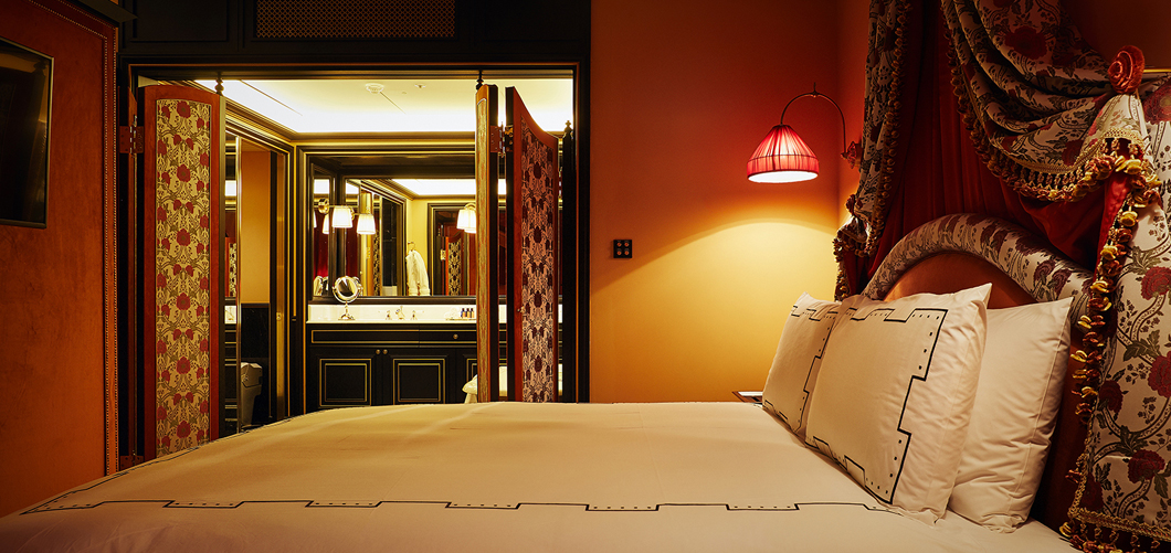 Bed area of Amour deluxe room