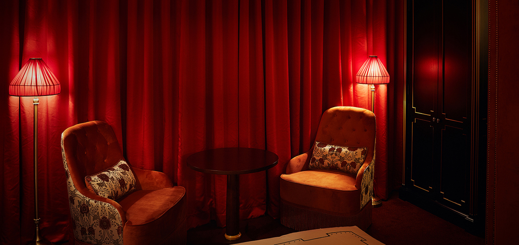 Seating area of Amour deluxe room