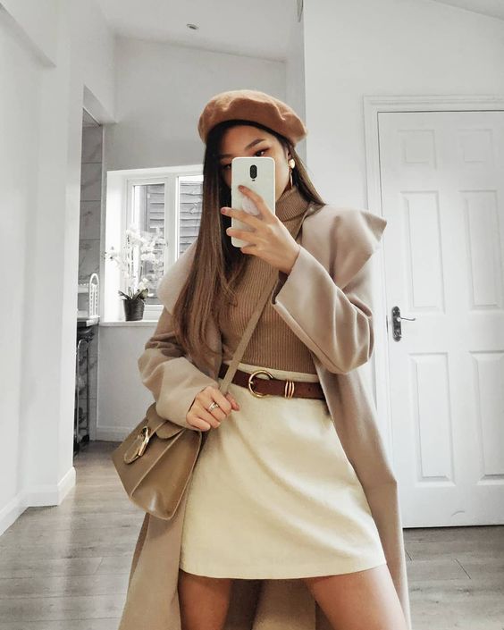 all beige outfit