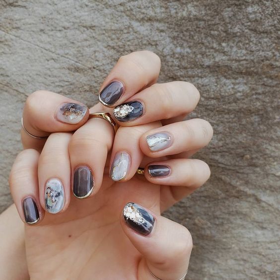 Nail Art Inspired By Mother Of Pearl Shells