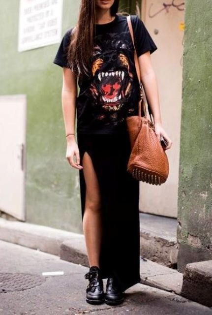 asian girl wearing a maxi dress 