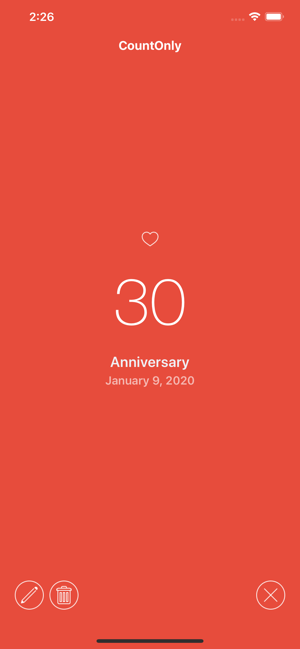 One countdown event