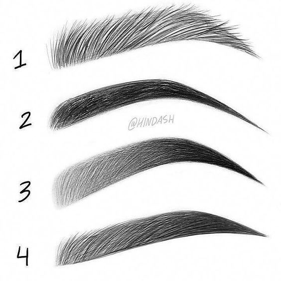 Different types of eyebrows