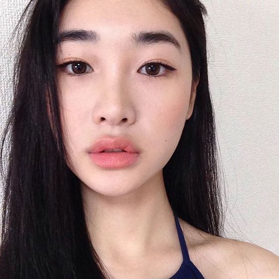 Asian girl with minimal makeup on