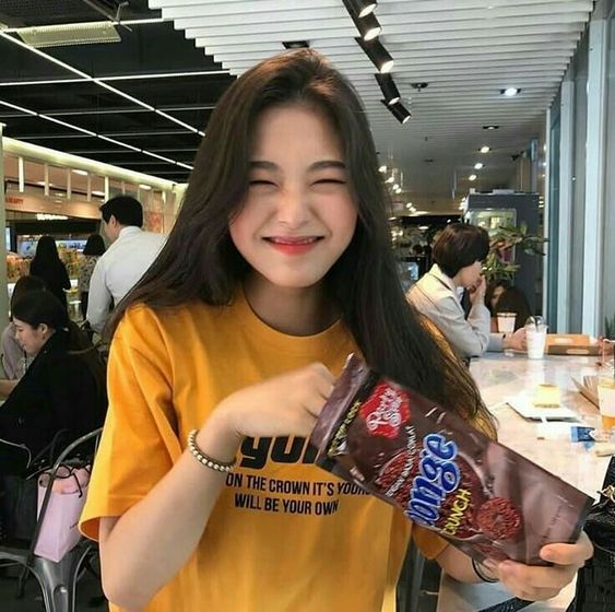 Girl snacking