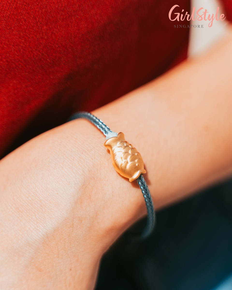 citigems 999 Gold Fish Charm Bracelet