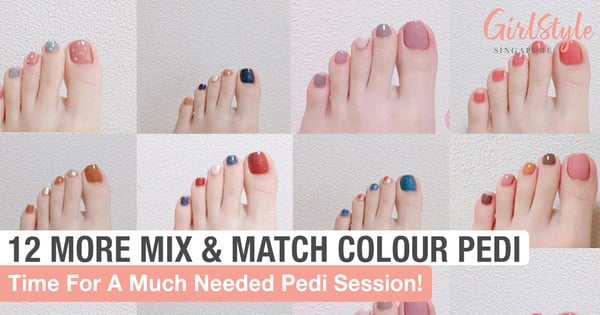 12 More Minimalist Mix & Match Colour Pedicures To Consider Pampering Your Feet With