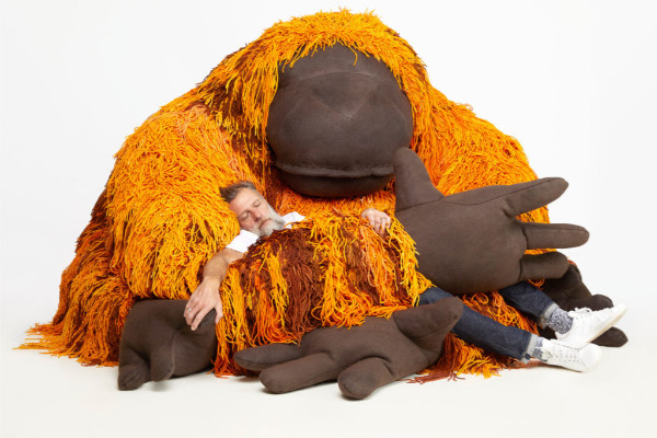 Endangered orang utan bean bag