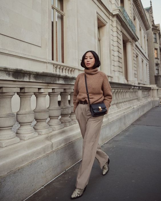 all beige outfit