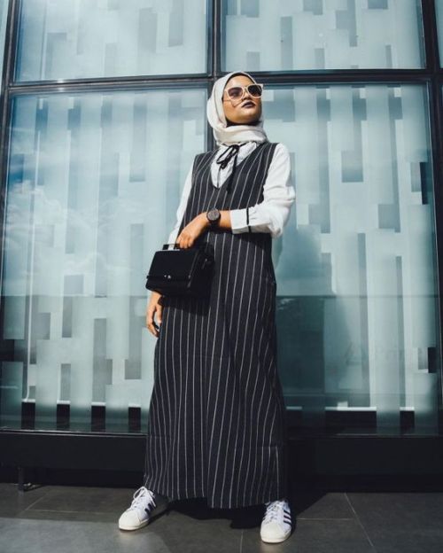 white blouse long dress