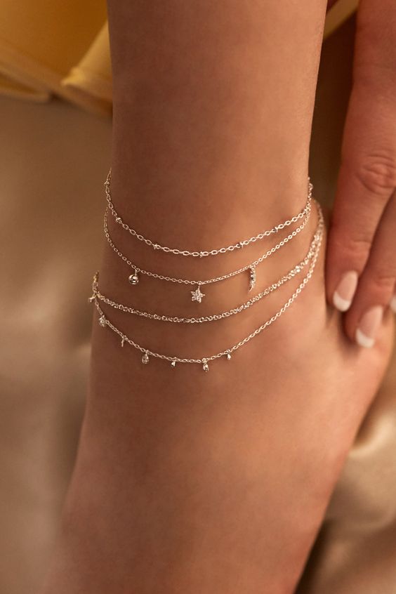 Silver anklet