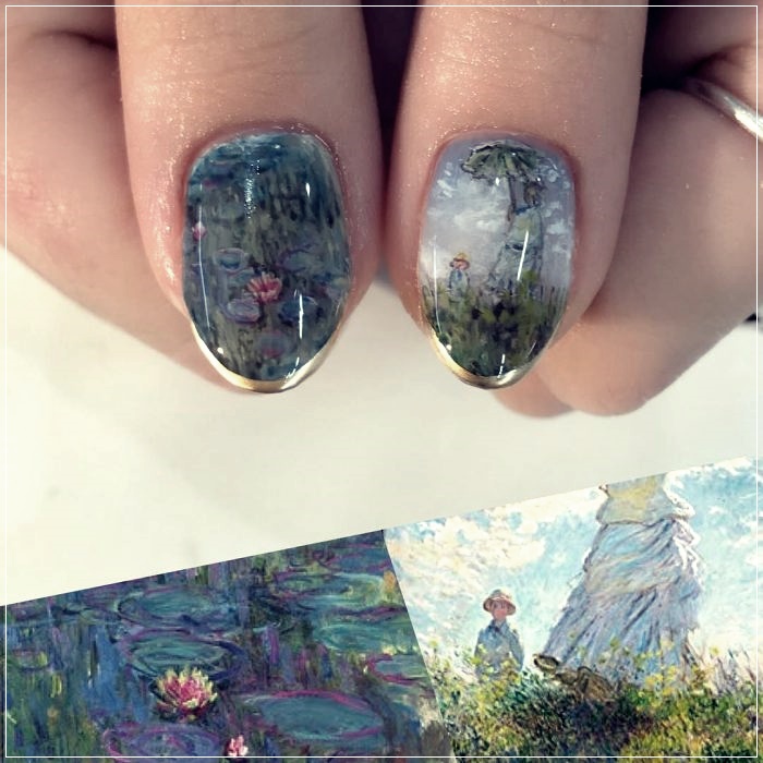 nail art inspired by famous painting