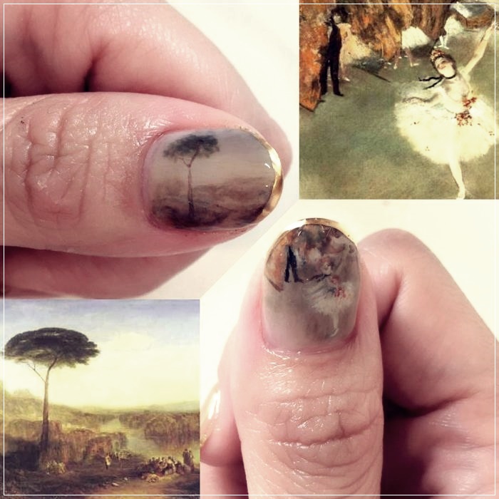 The Star by Edgar Degas nail art