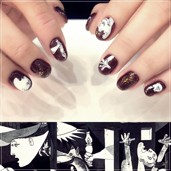 Guernica by Pablo Picasso nail art