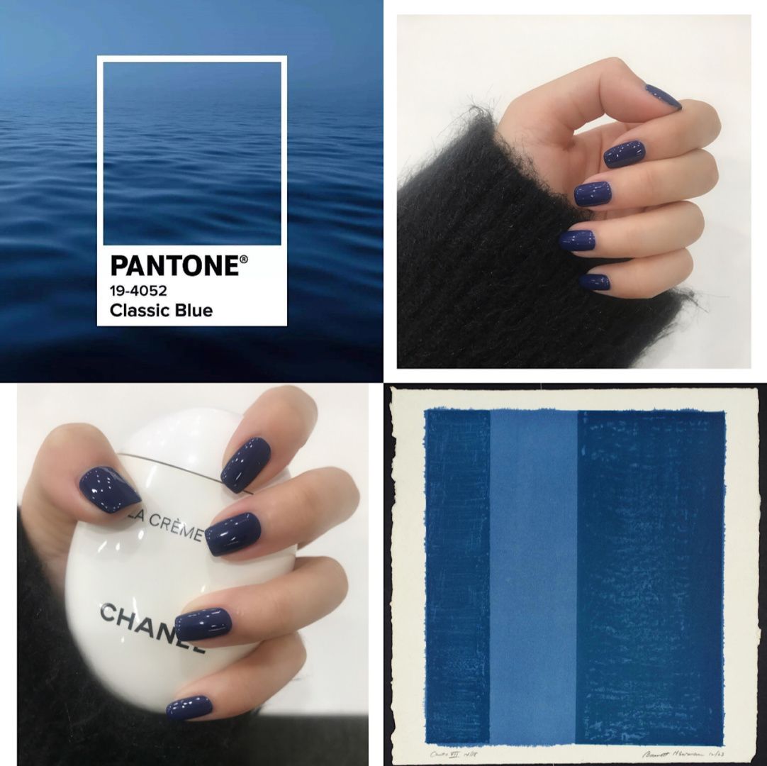 pantone blue nails