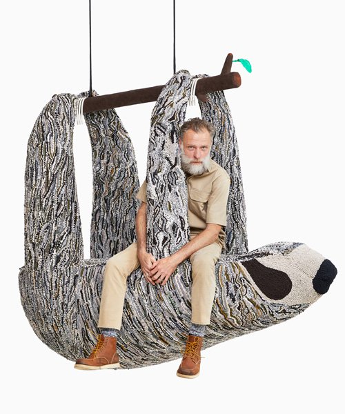 Endangered sloth hanging chair