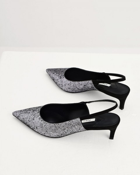 Pedro Glitter Slingback Pumps