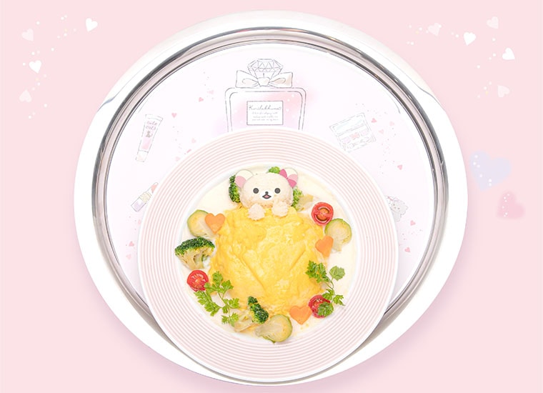 Omelet rice cake