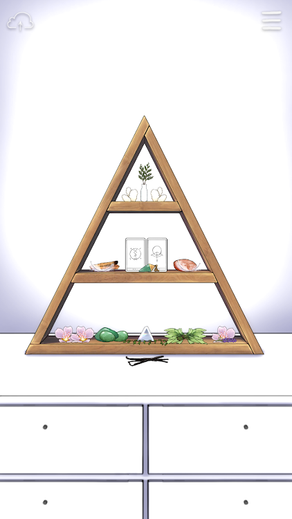 Shelf with ornaments