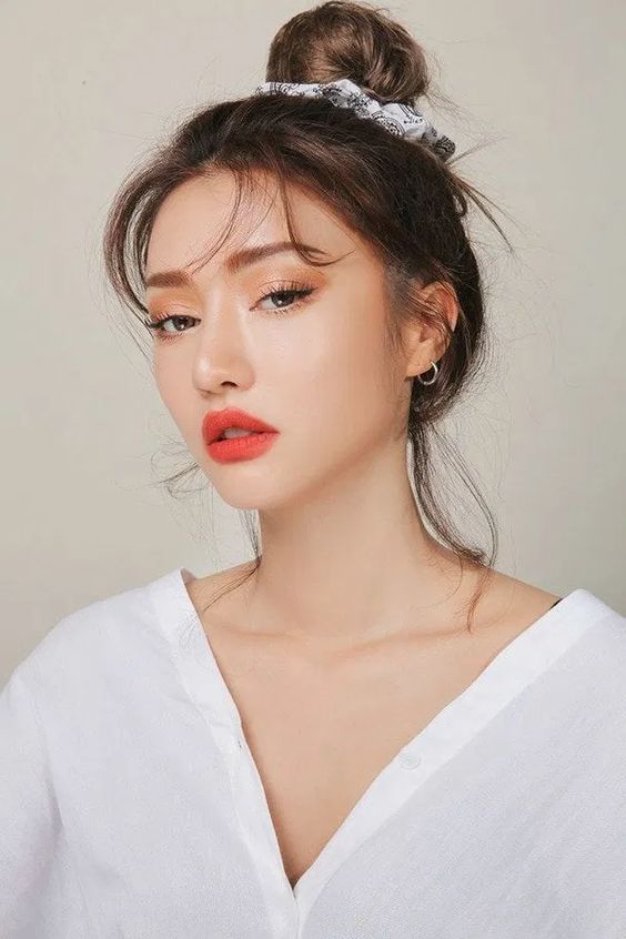 asian woman with glamorous makeup