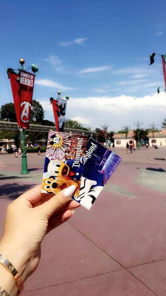 Holding Disneyland tickets