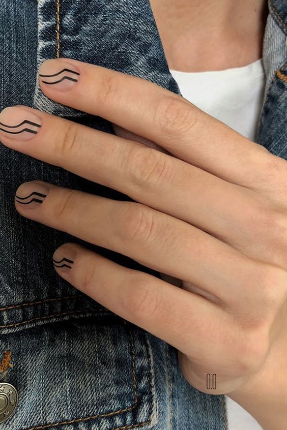 Negative Space nails