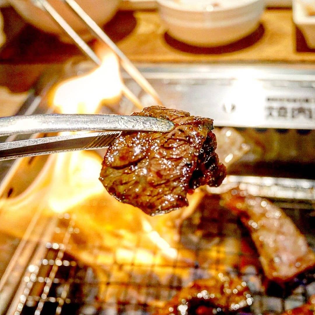 Cooked beef at Yakiniku Like