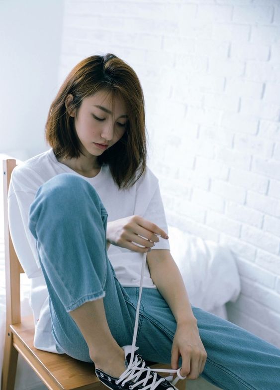 asian lady with short hair
