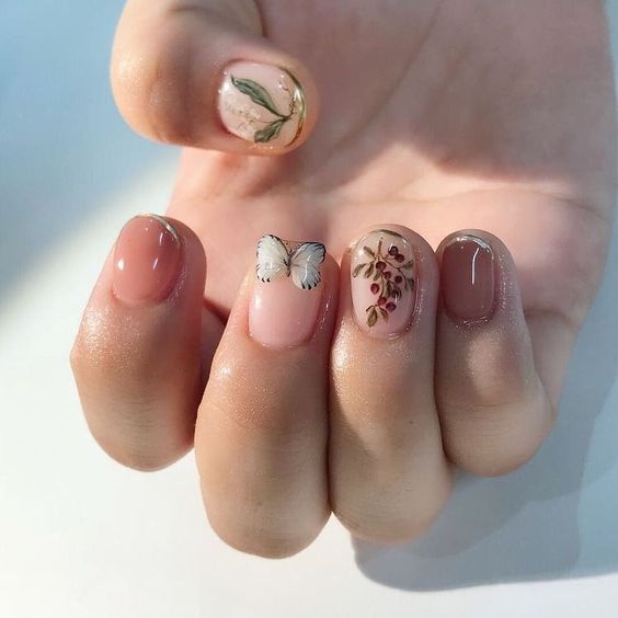 butterfly nail art
