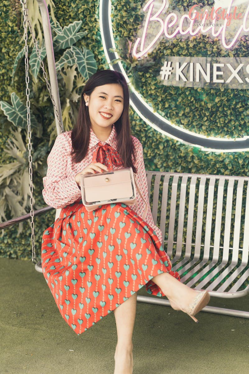 asian girl wearing chinese new year outfit