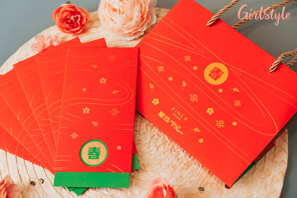 kinex red packets and paper bag for chinese new year 2020