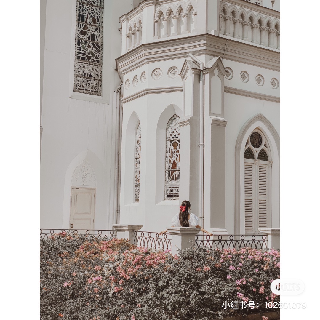 Girl posing outside CHIJMES 