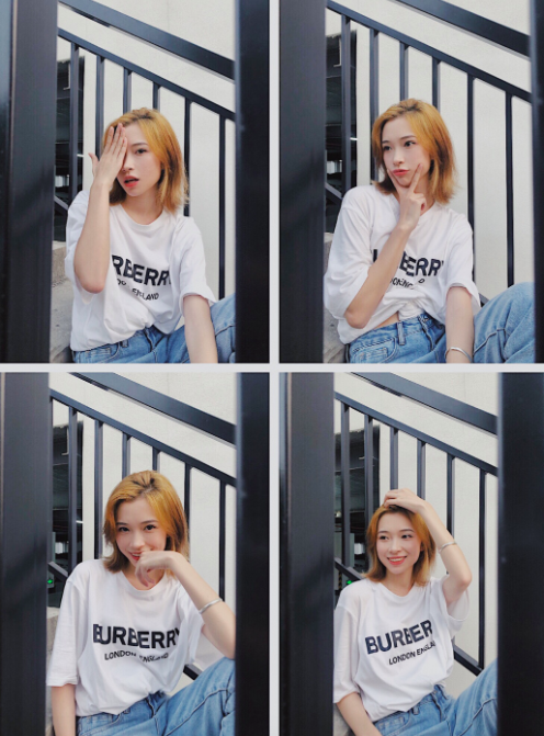 through railing shot