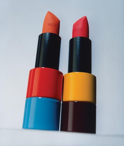 Close up of Hermès lipsticks