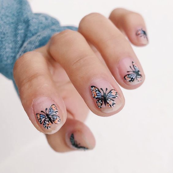 butterfly nail art