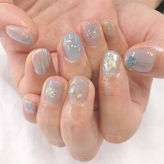 soft, dreamy pastel nail art