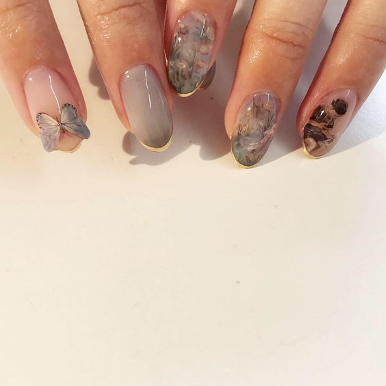 butterfly nail art