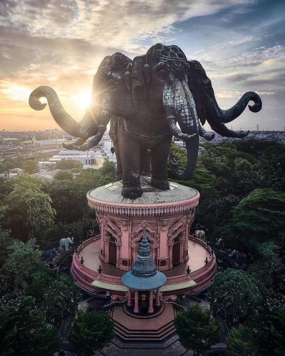 Bird's eye view of The Erawan Museum