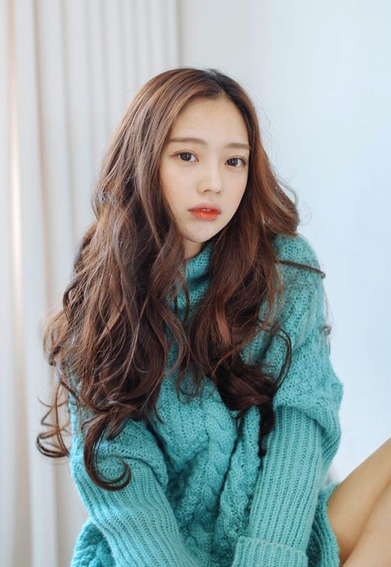 Asian woman with long hair