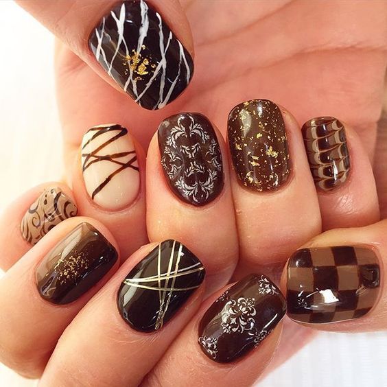 chocolate-inspired nail art