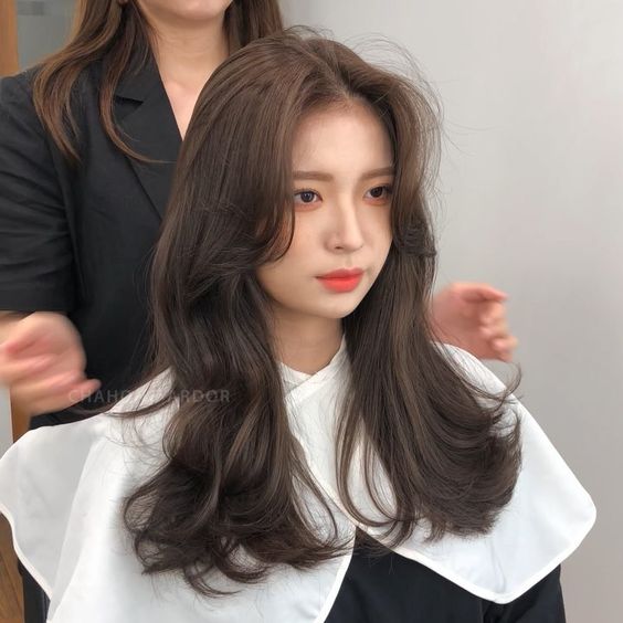 Asian woman with long hair