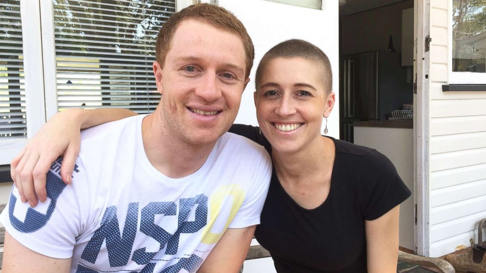 holly Butcher battling cancer getting chemotherapy pictured with brother