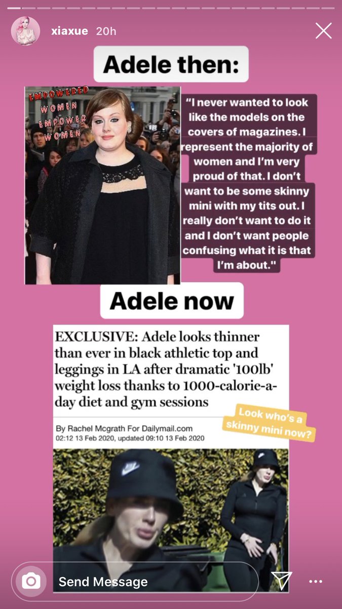 xiaxue comments on adele via Instagram