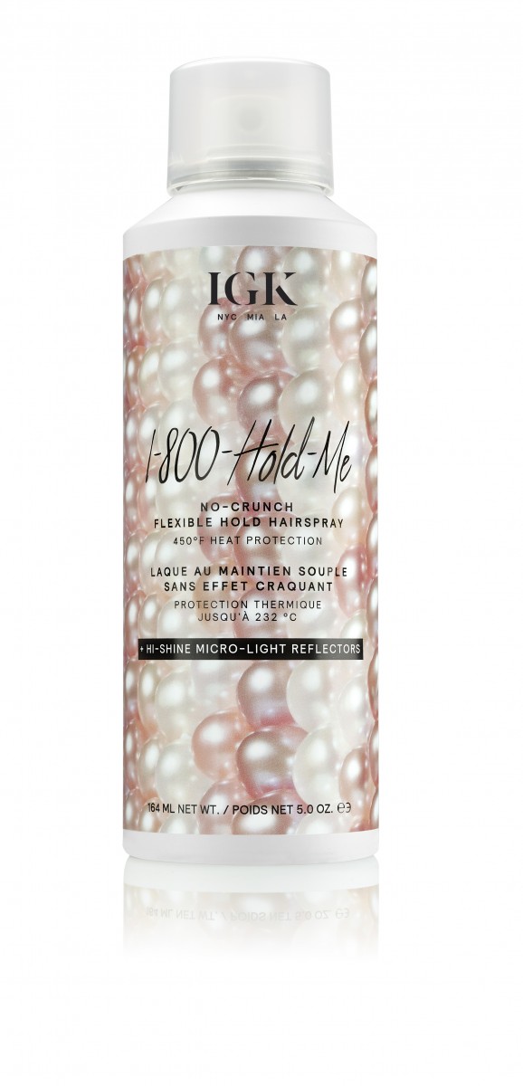 IGK 1-800-Hold-Me is a no-crunch flexible hold hairspray