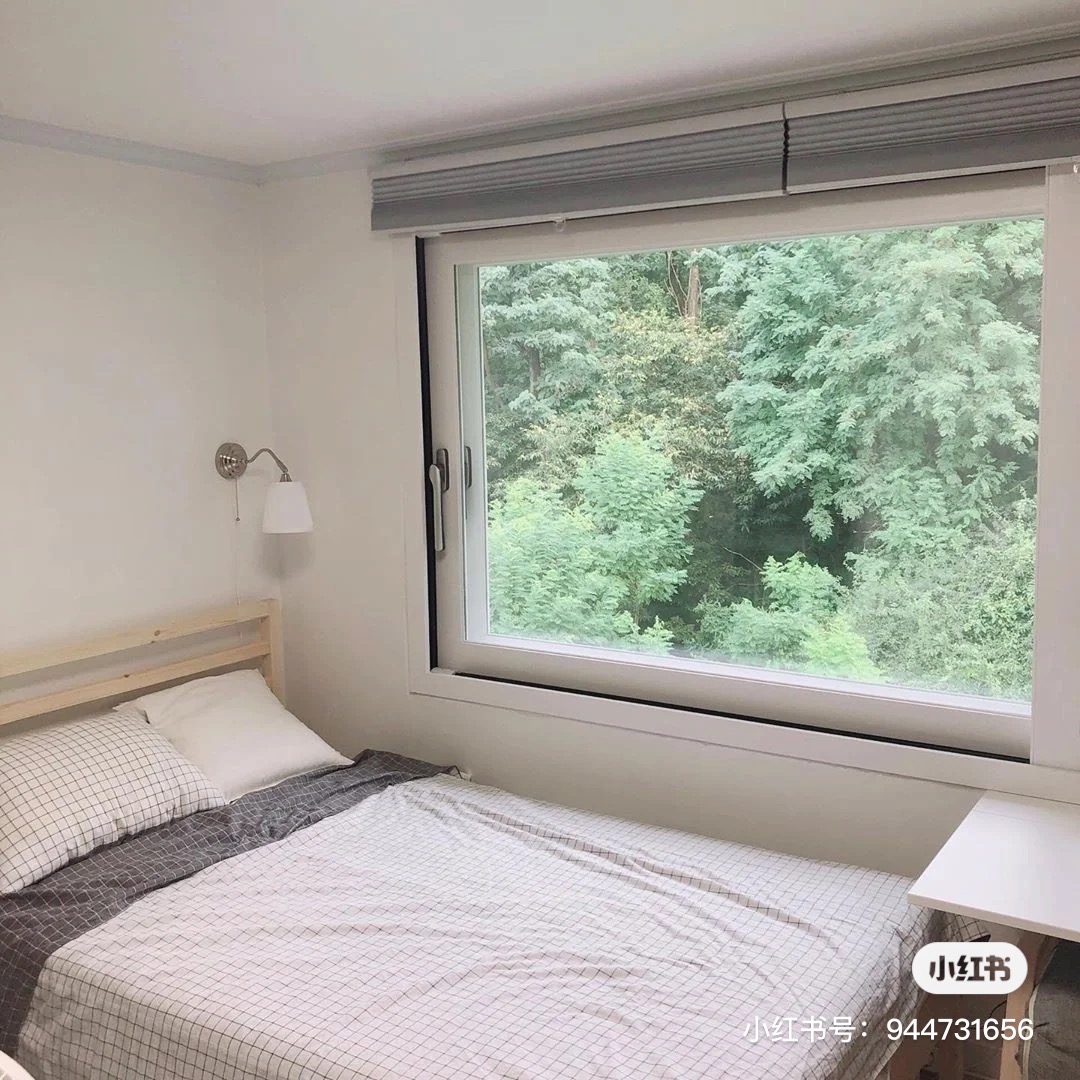 Bed pushed to a corner
