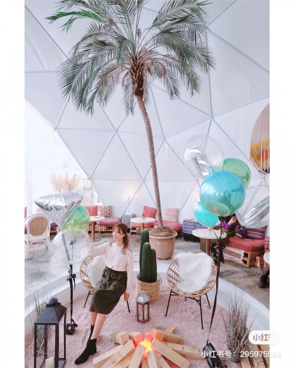 Desert area in the cafe