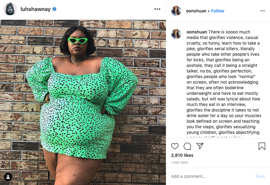 oon shu an's comments on obesity in media