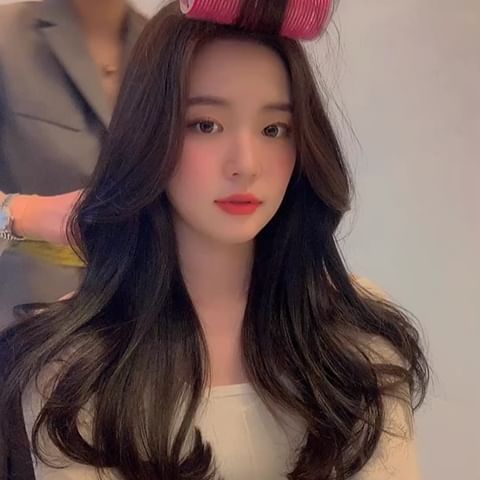 Asian woman with long hair